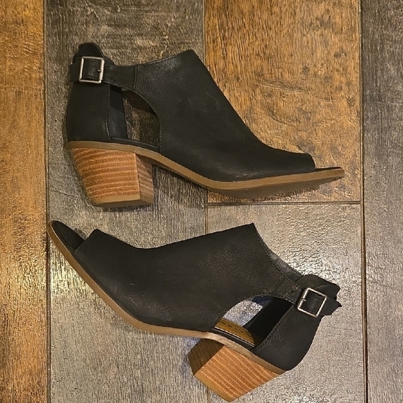 LUCKY Black Ankle Boot/sandals - Picture 6 of 7